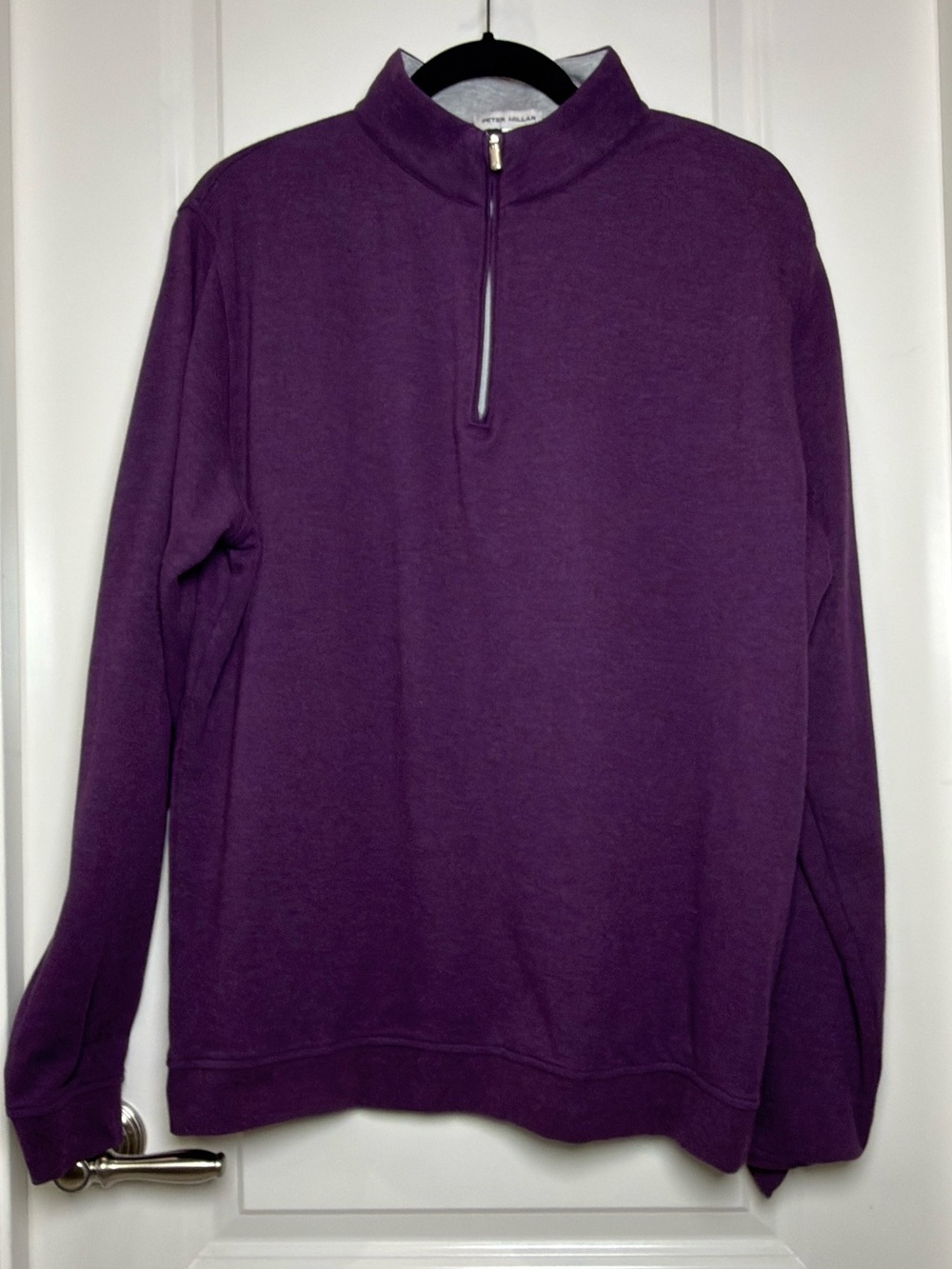Peter Millar Purple Quarter-Zip Sweater
